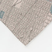 kaart van New York (1901) Fleece Deken (Hoek)