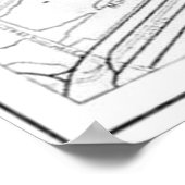  kaart van New York (1911) Poster (Hoek)