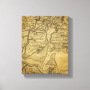 kaart van New York Canvas Afdruk