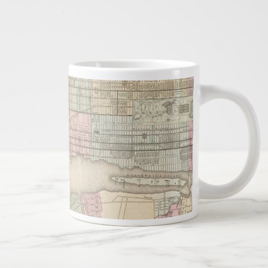 kaart van New York City Extra Grote Beker (Rechts)