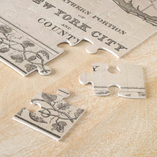  kaart van New York en Brooklyn Legpuzzel (Zijkant)