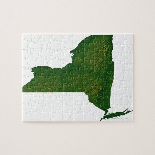 Kaart van New York Legpuzzel (Horizontaal)