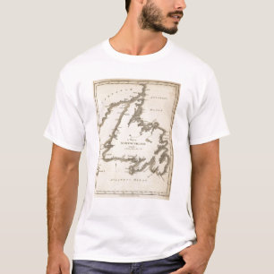 Kaart van Newfoundland T-shirt