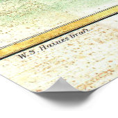 kaart van Niagara Herfst NY (1843) Poster (Hoek)