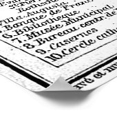  kaart van Nice Frankrijk (1914) BW Poster (Hoek)