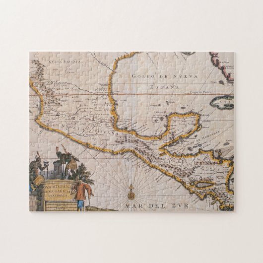 Kaart van Nieuw-Spanje |New Galicia & Guatemala, 1 Legpuzzel (Horizontaal)
