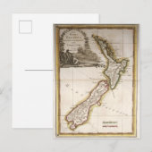 Kaart van Nieuw-Zeeland (Voorkant / Achterkant)