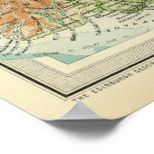 kaart van Nieuw-Zeeland (1922) Poster (Hoek)