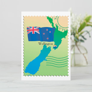 Kaart van Nieuw-Zeeland Uitnodigingen