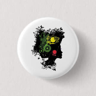 Kaart van Nigeriaanse vrouwelijke haarstaartstijl  Ronde Button 3,2 Cm