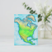 Kaart van Noord-Amerika (Staand voorkant)