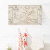  kaart van Noord-Amerika (1719) Spandoek (Insitu)