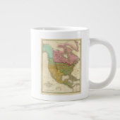 Kaart van Noord-Amerika 3 Jumbo Mok (Rechts)