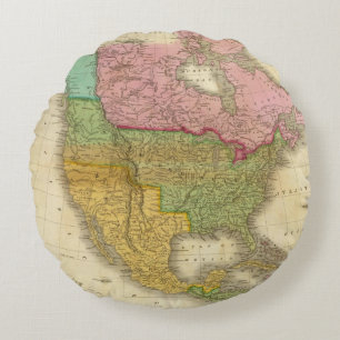 Kaart van Noord-Amerika 3 Rond Kussen