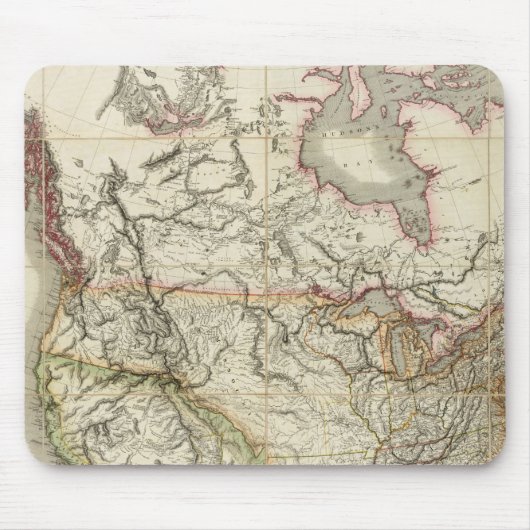 Kaart van Noord-Amerika 4 Muismat (Voorkant)