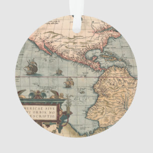 kaart van Noord-Amerika Ornament