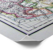 Kaart van Noord-Duitsland of Pruisen Poster (Hoek)