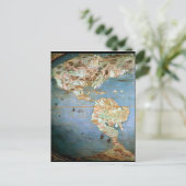 Kaart van Noord- en Zuid-Amerika (Staand voorkant)