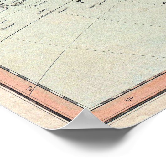  kaart van Noord- en Zuid-Amerika 1806 Poster (Hoek)