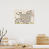  kaart van Normandië (1771) Poster (Keuken)