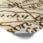 kaart van North Carolina (1822) Poster (Hoek)