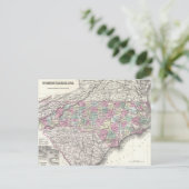  kaart van North Carolina (1855) (Staand voorkant)