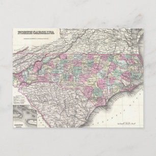 kaart van North Carolina (1855)