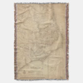  kaart van North Carolina (1862) Deken (Voorkant Verticaal)