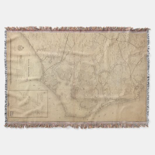  kaart van North Carolina (1862) Deken (Voorkant)