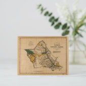 Kaart van Oahu, Hawaïaans eiland (1881) (Staand voorkant)