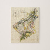  kaart van Oahu Hawaii (1906) Legpuzzel (Verticaal)