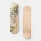  kaart van Oahu Hawaii (1906) Skateboard (Voorkant)
