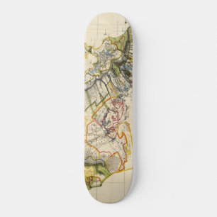 kaart van Oahu Hawaii (1906) Skateboard