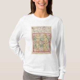 Kaart van Oakland County, Michigan T-shirt