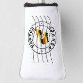 Kaart van Oeganda, poststempel, reisstempel Golfheadcover (Draai 90)