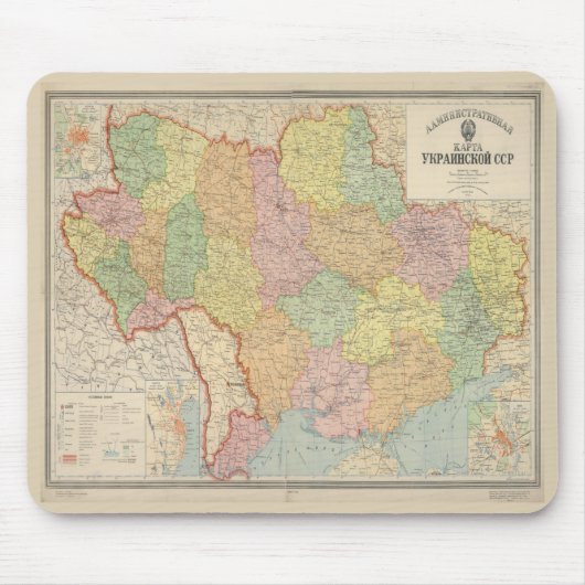  kaart van Oekraïne (1941) Muismat (Voorkant)