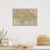 kaart van Oekraïne (1947) Poster (Keuken)