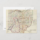 kaart van Ohio (1866) (Voorkant / Achterkant)
