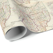  kaart van Ohio (1866) Cadeaupapier (Rol Hoek)