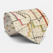  kaart van Ohio (1866) Stropdas (Opgerold)