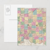 Kaart van Ohio en Indiana (Voorkant / Achterkant)