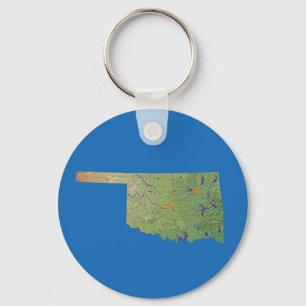 Kaart van Oklahoma Sleutelhanger