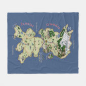 Kaart van Olandra en Junziel - Fleece Blanket (Voorkant (Horizontaal))