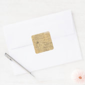 Kaart van Olmsted County, Minnesota Vierkante Sticker (Envelop)