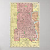 kaart van Omaha Nebraska (1903) Poster (Voorkant)