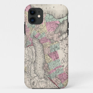  kaart van Ontario (1857) iPhone 11 Hoesje