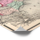 kaart van Ontario (1857) Poster (Hoek)