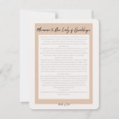 Kaart van onze dame van Guadalupe - 10 stuks Notitiekaartje (Achterkant)