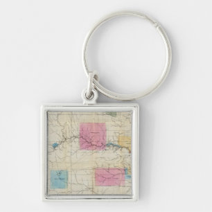 Kaart van Oost-Kansas Sleutelhanger