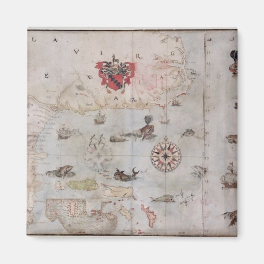 Kaart van Oost-Noord-Amerika Magneet (Voorkant)